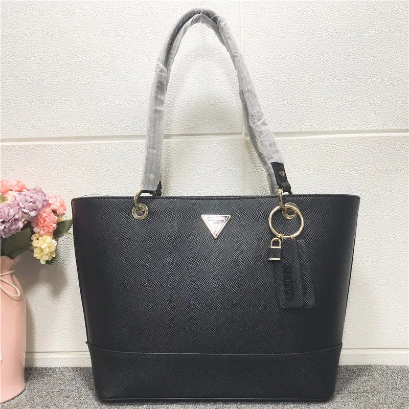 GUESS Handbags Logo Print Tote Bag with Triangle Plaque image 3
