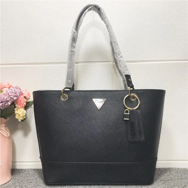 GUESS Handbags Logo Print Tote Bag with Triangle Plaque product detail image 3