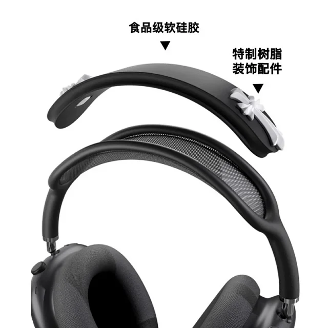 Apple Headphones AirPods Max Headband Protective Cover with Cross Decoration product detail image 3