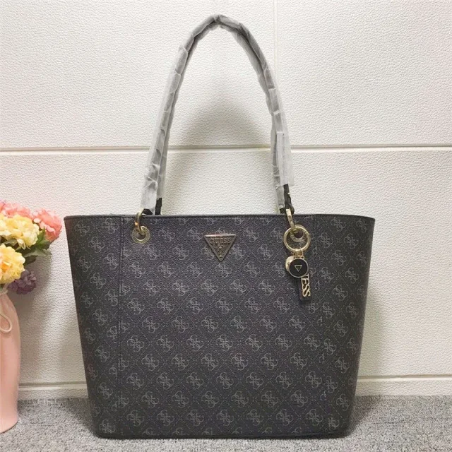 GUESS Handbags Logo Print Tote Bag with Triangle Plaque product detail image 2