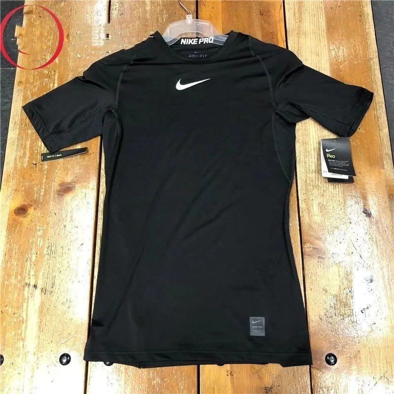 Nike Dri-FIT sleeveless compression tank top — New black short sleeve white label
