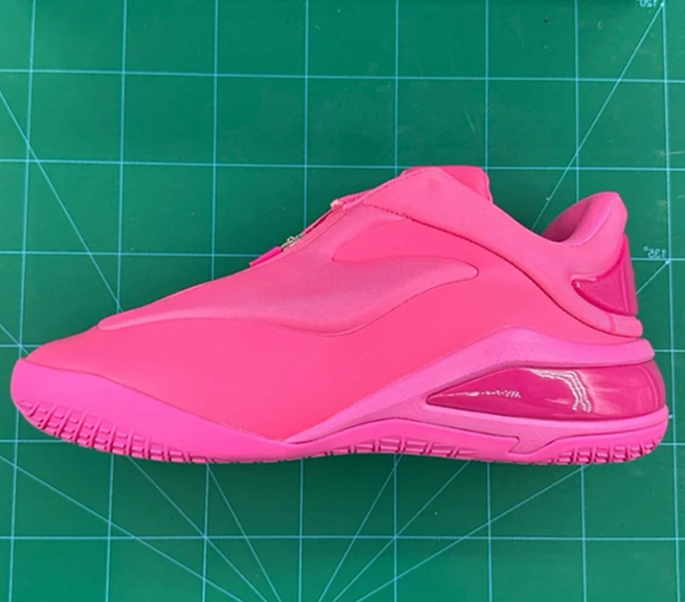 Unbranded Sneakers Low-top lace-up with sculpted overlay panels — Pink