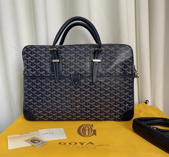 Goyard Uncategorized Coated Canvas Briefcase with Shoulder Strap image 2