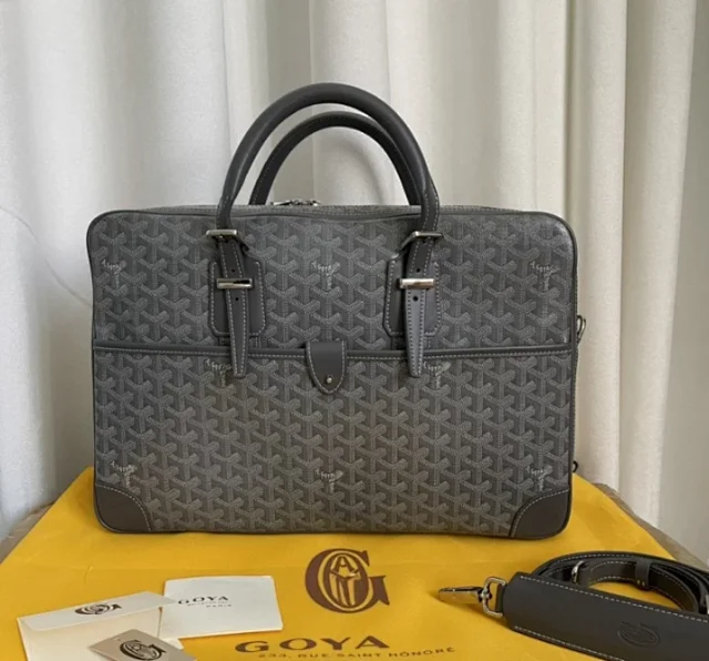 Goyard Uncategorized Coated Canvas Briefcase with Shoulder Strap product detail image 1