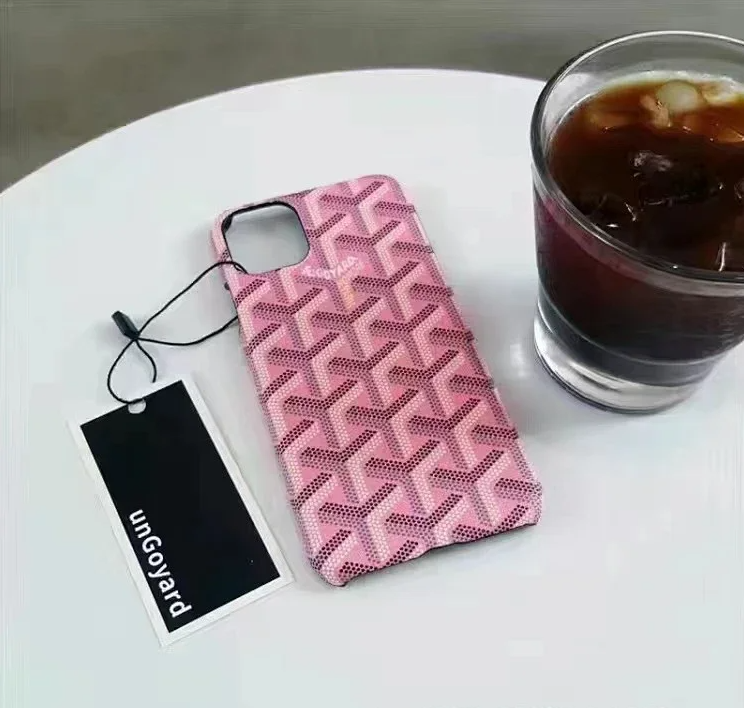 Goyard Phone Cases Chevron Monogram Case — geya pink