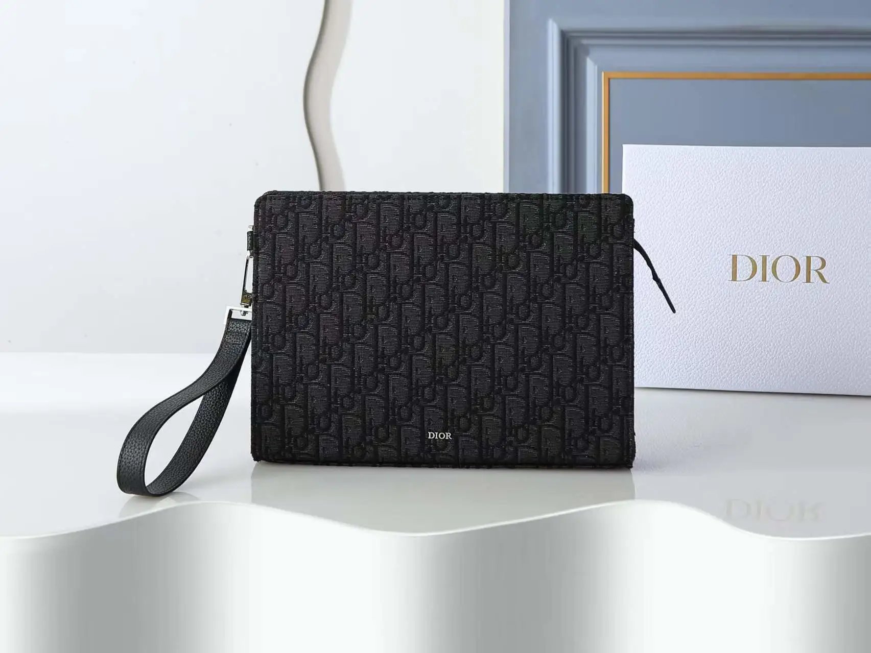 Dior Wallets & Card Holders Oblique Monogram Zip Wristlet Pouch product image