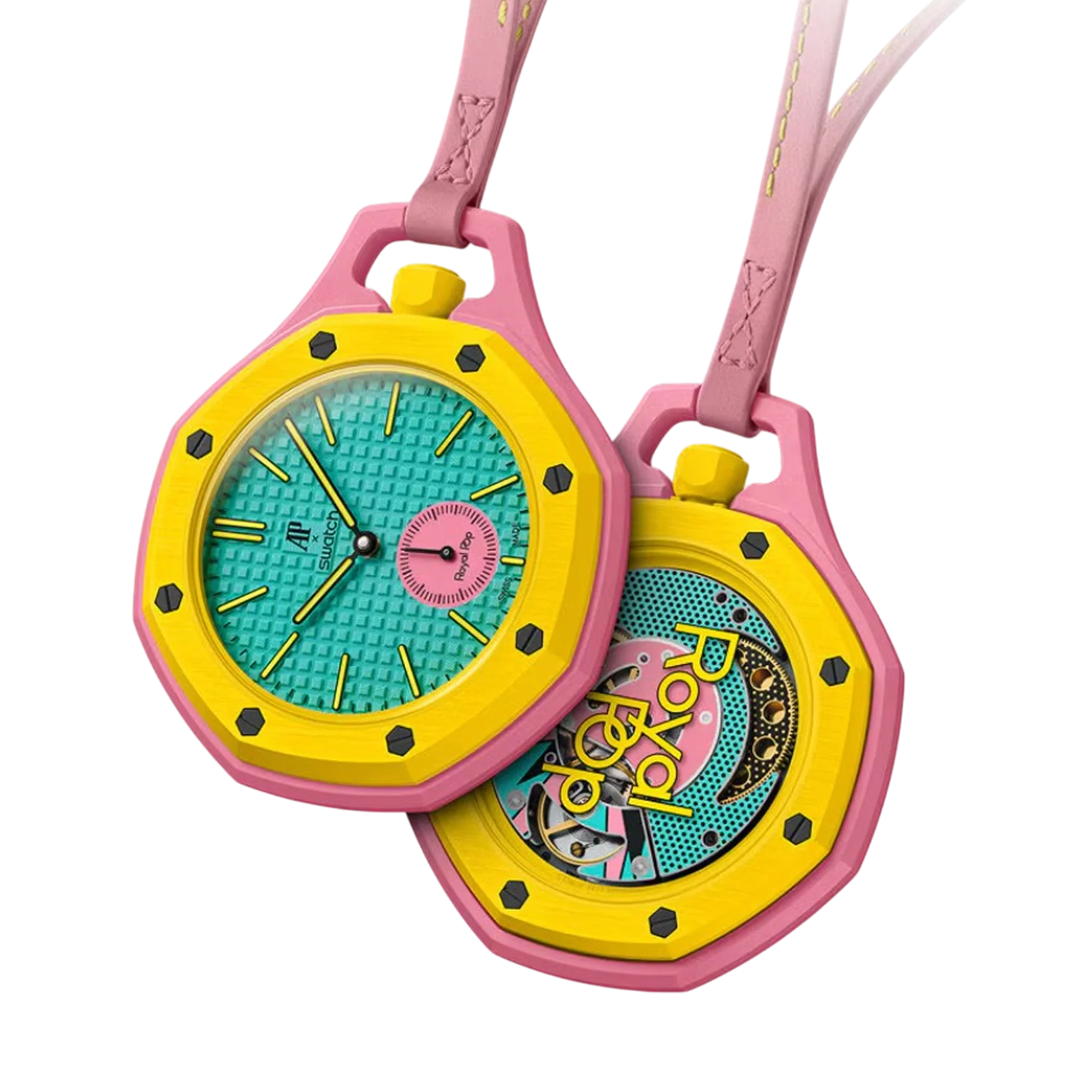 Audemars Piguet x Swatch Royal Pop Yellow Pink Mechanical Watch Watches