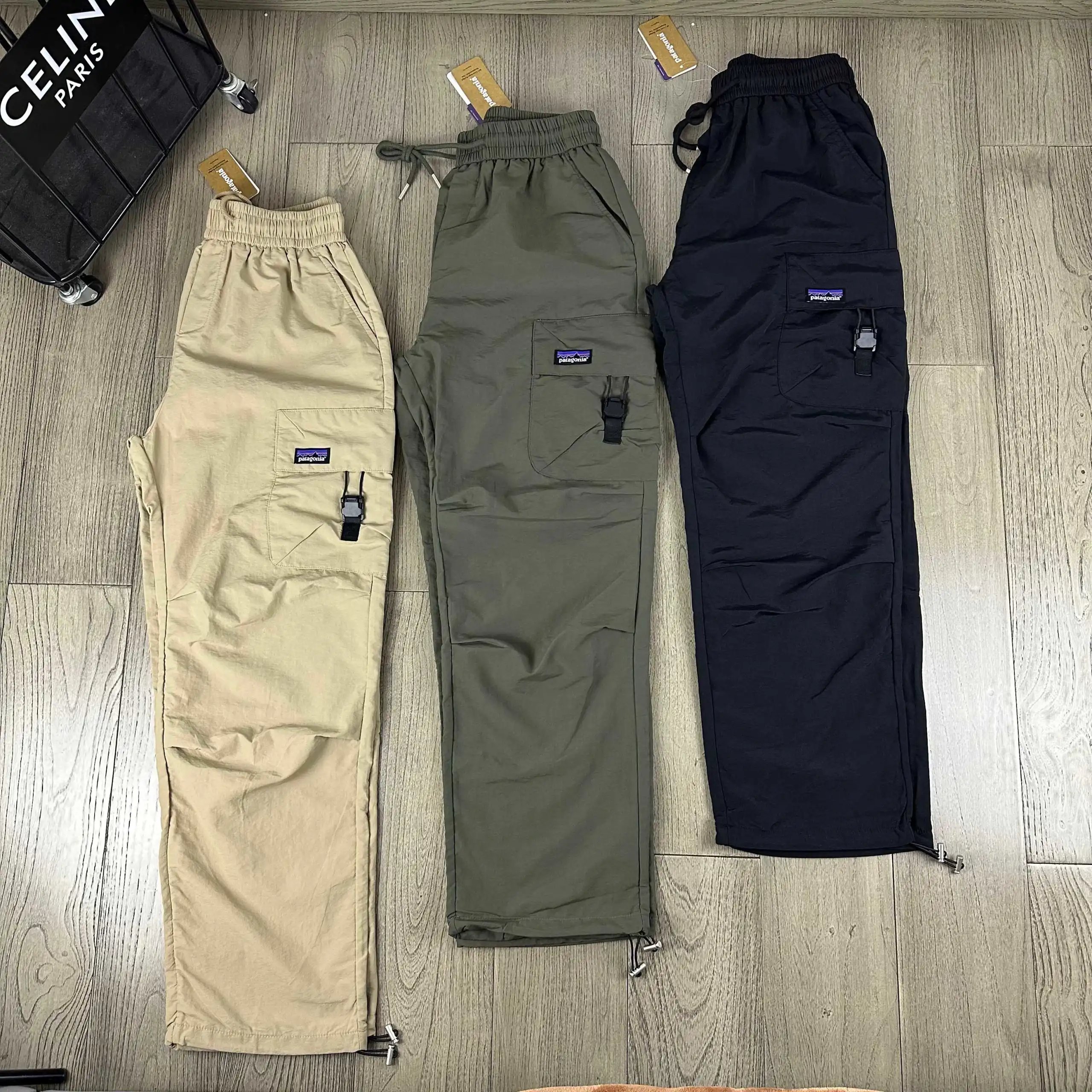 Patagonia Cargo Pants in Beige, Olive Green, and Black