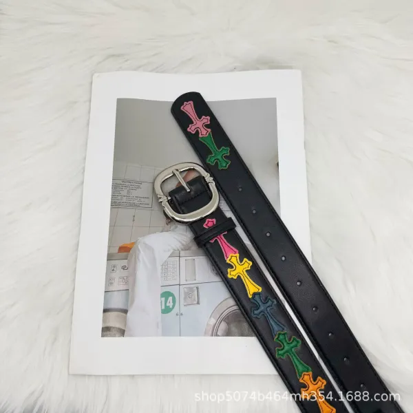 Chrome Hearts Cross Motif Leather Belt Multicolor - 1