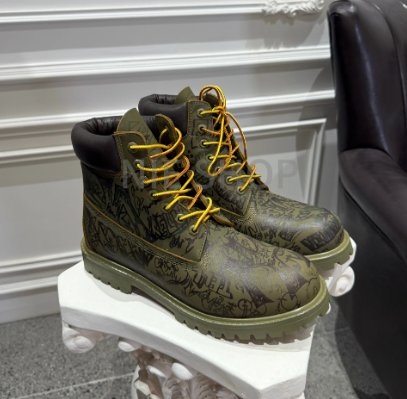 Dr. Martens 1460 Graffiti Print Olive Green Boots Martin Boots