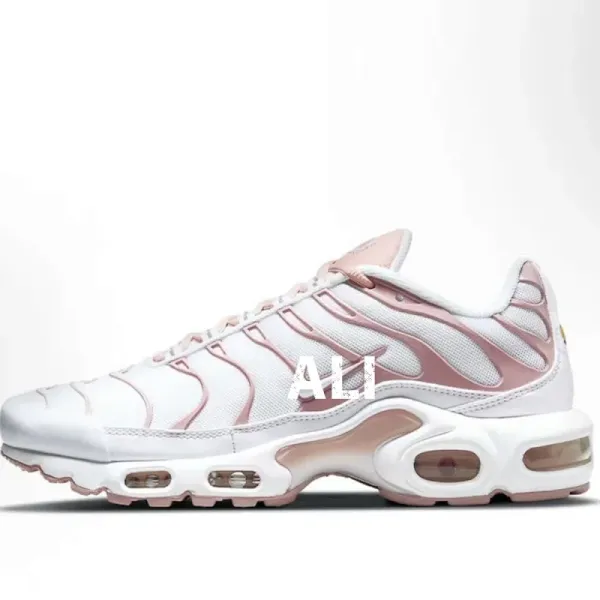 Nike Air Max Plus White and Pink Sneakers Running Shoes - 1