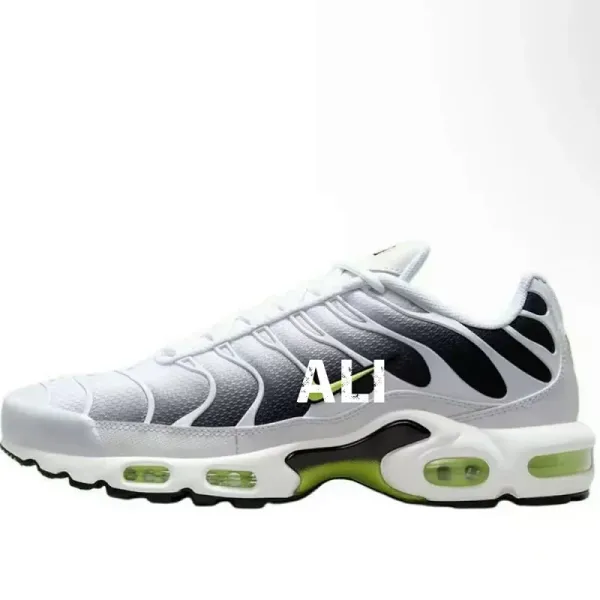 Nike Air Max Plus White / Black / Lime Green Sneakers Running Shoes - 1