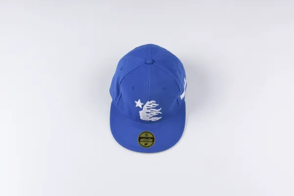 Hellstar Flame Star Snapback Cap Blue Baseball Cap - 1