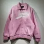 Design Pink Logo-Print Bomber Jacket Outerwear.jacket - 1