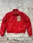 Design Red Bomber Jacket with Embroidered Crest Outerwear.jacket - 1