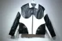 Design Leather Biker Jacket Black and White Panelled Outerwear.leather Jacket - 1