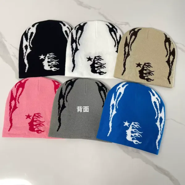 Design Tribal Flame Beanie in Multiple Colors Hats - 1