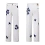 Design Star Print Wide-Leg Pants White - 1