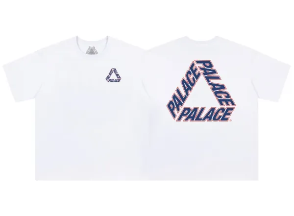 Palace Skateboards Palace Tri-Logo T-Shirt White T-Shirts - 1