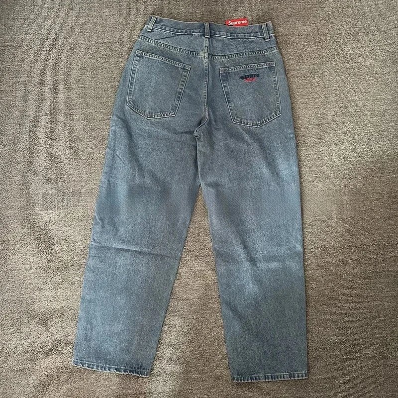 Washed Distressed Embroidered Denim Jeans photo 4