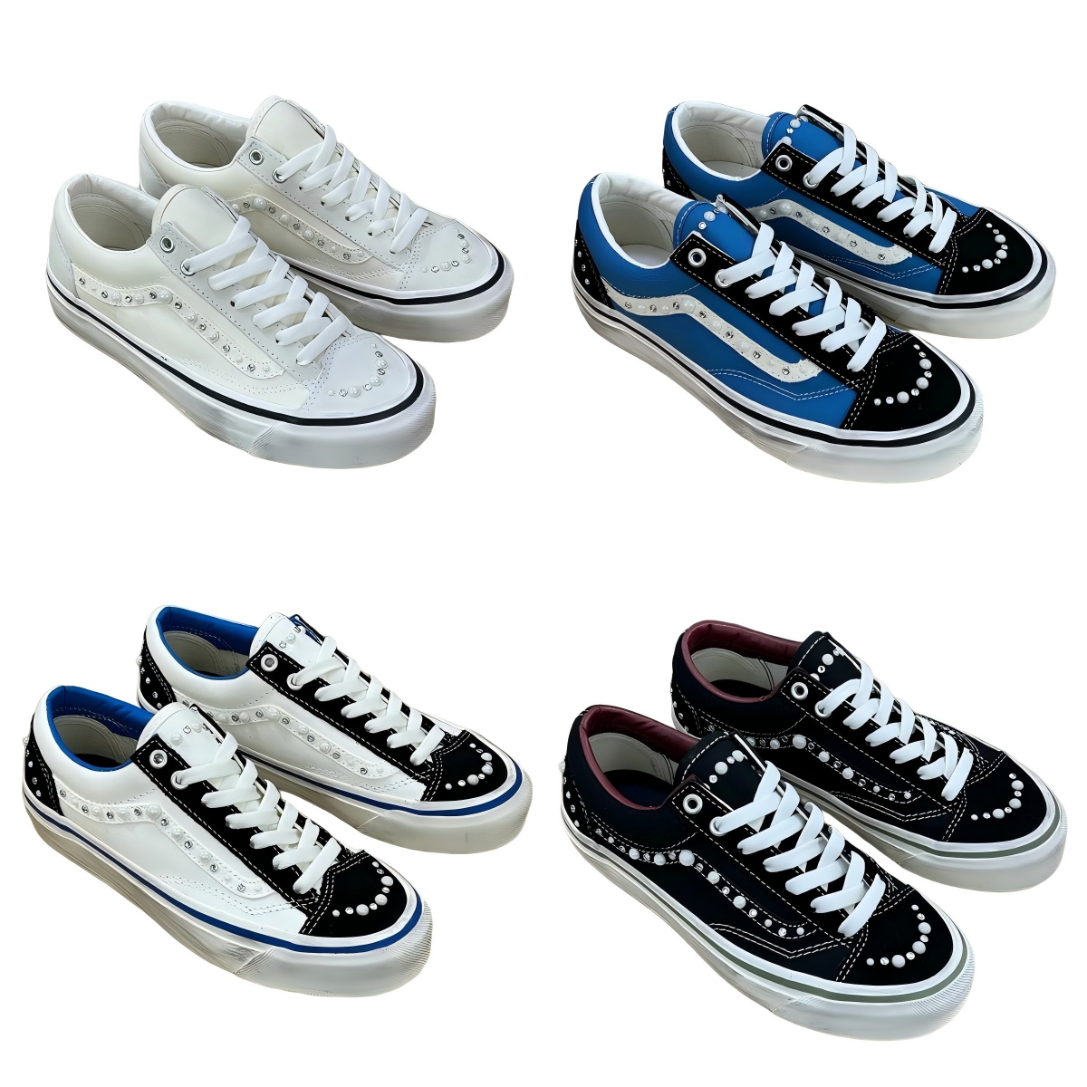 VS Pearl Dirty Shoes Navy Suede Vintage Skate
