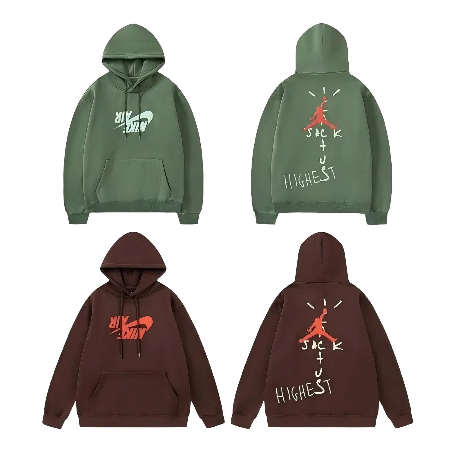 Travis Scott Reverse Swoosh Fleece Hoodie and Sweatpants