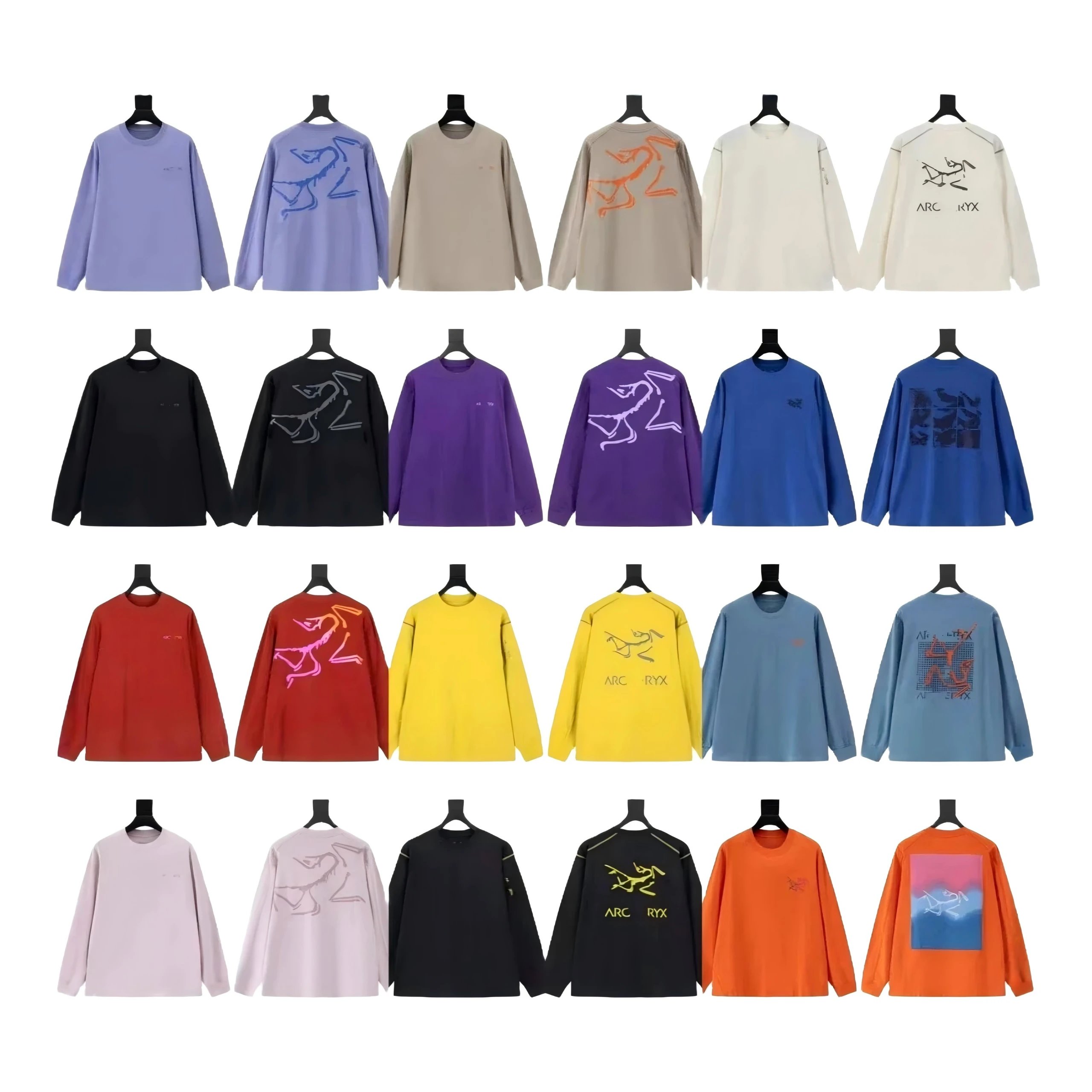 Bird Print Autumn Winter Couple Long Sleeve T-Shirt