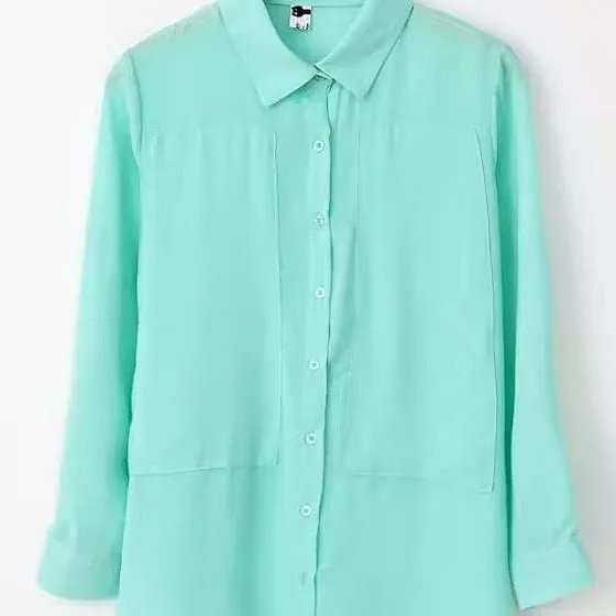(¥158)##4-color poplin cotton shirt for women府绸棉女款衬衫B