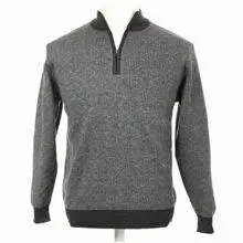 thumbnail for pony logo embroidered cable-knit wool knit half-zip long-sleeved sweat wool semi-zip sweater C