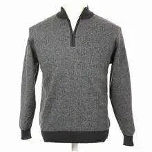 (¥223)##pony logo embroidered cable-knit wool knit half-zip long-sleeved sweat羊毛半拉链毛衣C