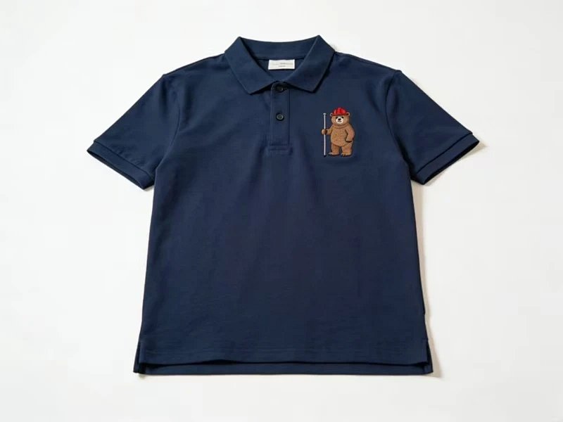 (¥152)##Custom Slim Fit Bear Cotton Polo Shirt 棒球熊polo Y