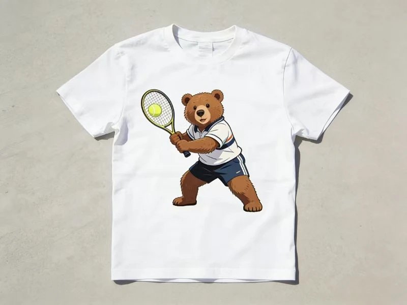 (¥118)##tennis bear t shirt 034网球T恤 P