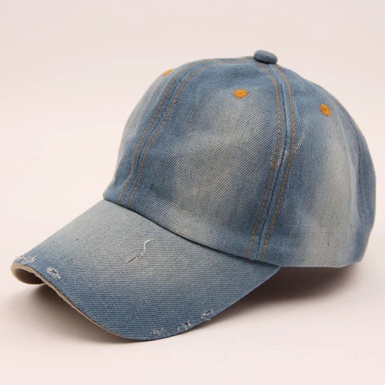 （¥78）##Denim baseball  cap  牛仔棒球帽489110E