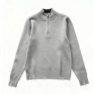 （¥188）##Zip Knit Sweater拉链针织毛衣498376 E