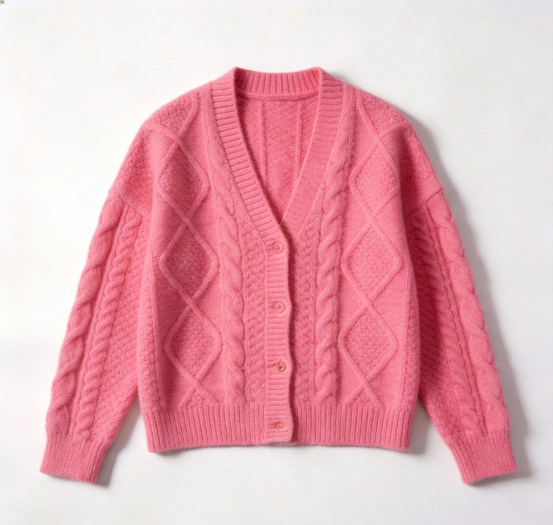 （¥180）（$25.35）Slim-fit lapel knitted long-sleeved cardigan修身翻领针织长袖开衫C
