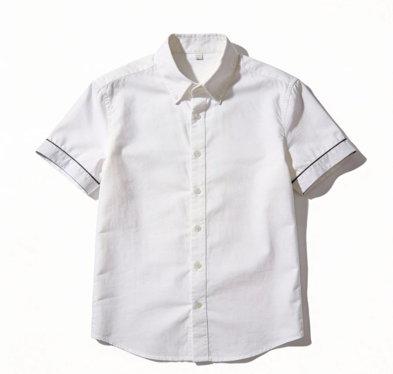 （¥178）##（100% linen） Classic-fit linen short-sleeved shirt for unisex 亚麻短袖衬衫C