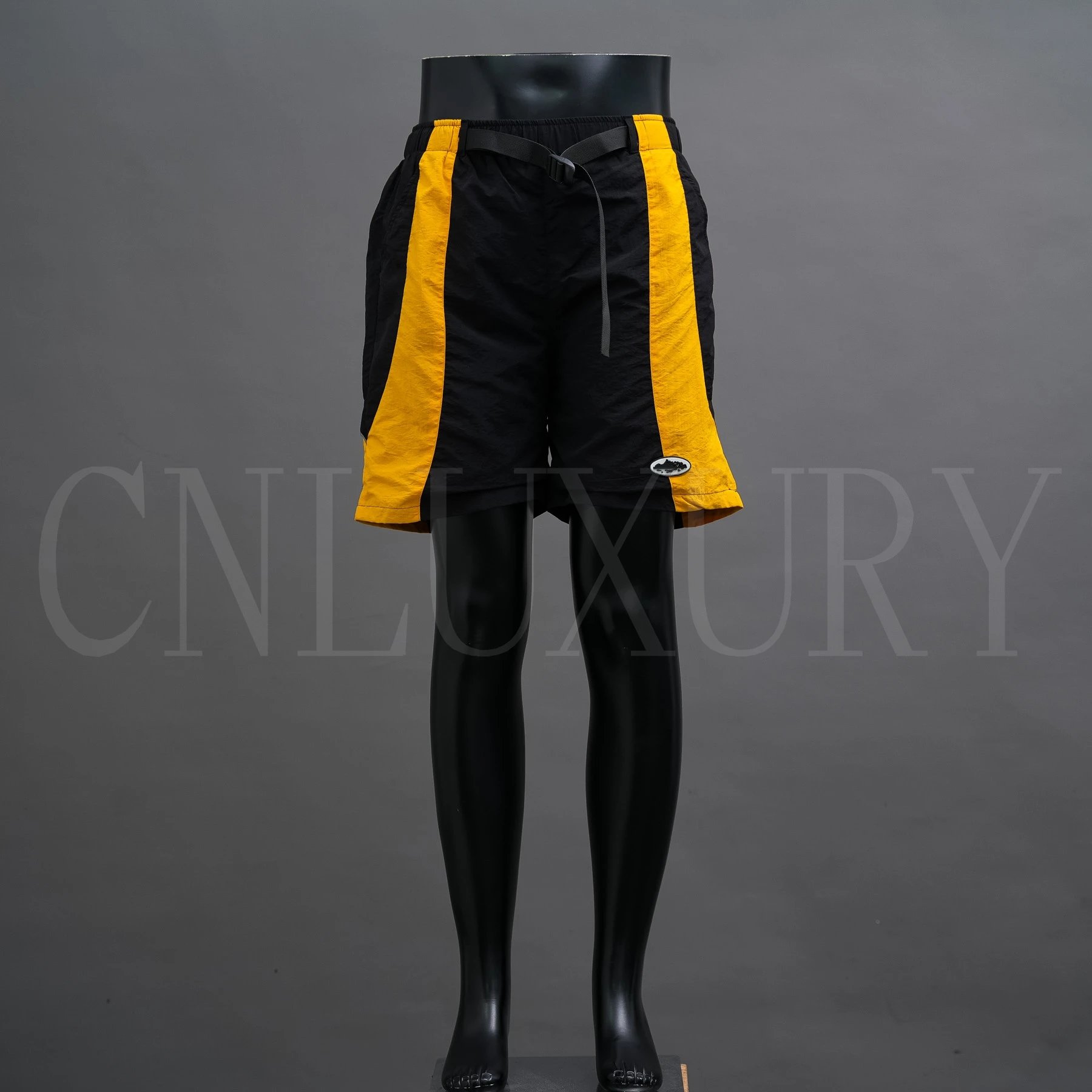 Black Yellow Shorts