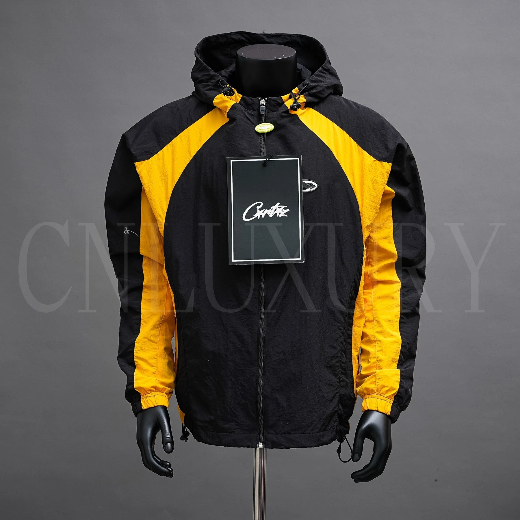 Black Yellow Trench Coat