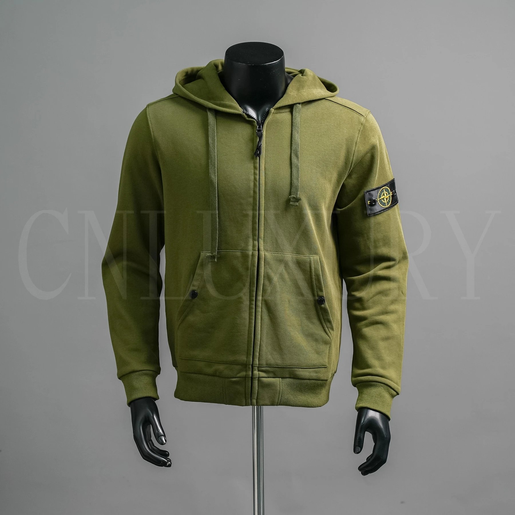 Island Oversized Hooded Zip-up Sweatshirt