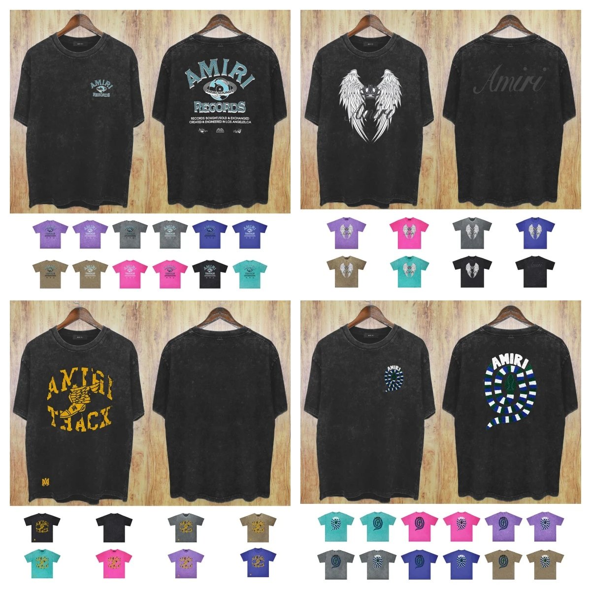 Amiri Acid Wash Graphic T-Shir