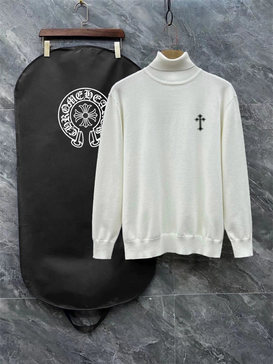 Chrome Hearts Knitwear Turtleneck sweater with cross chest embroidery — 16