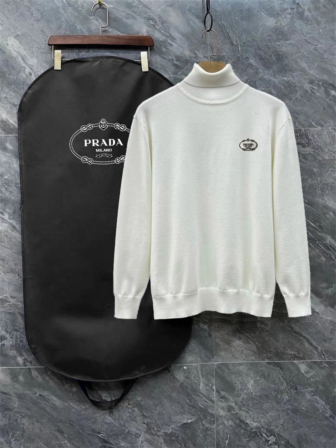 Prada Knitwear Logo Knit Sweaters — 8