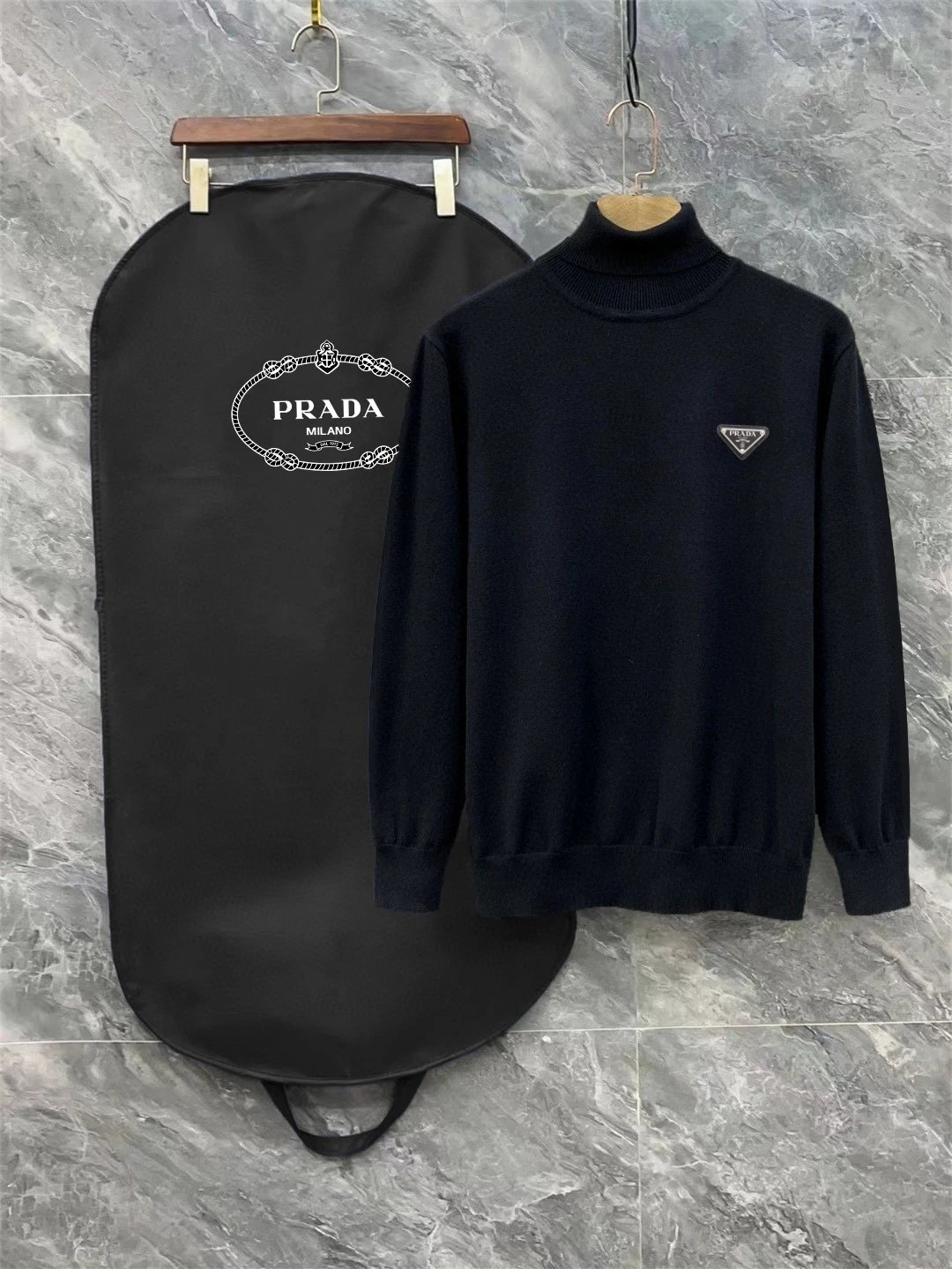 Prada Knitwear Logo Knit Sweaters — 12