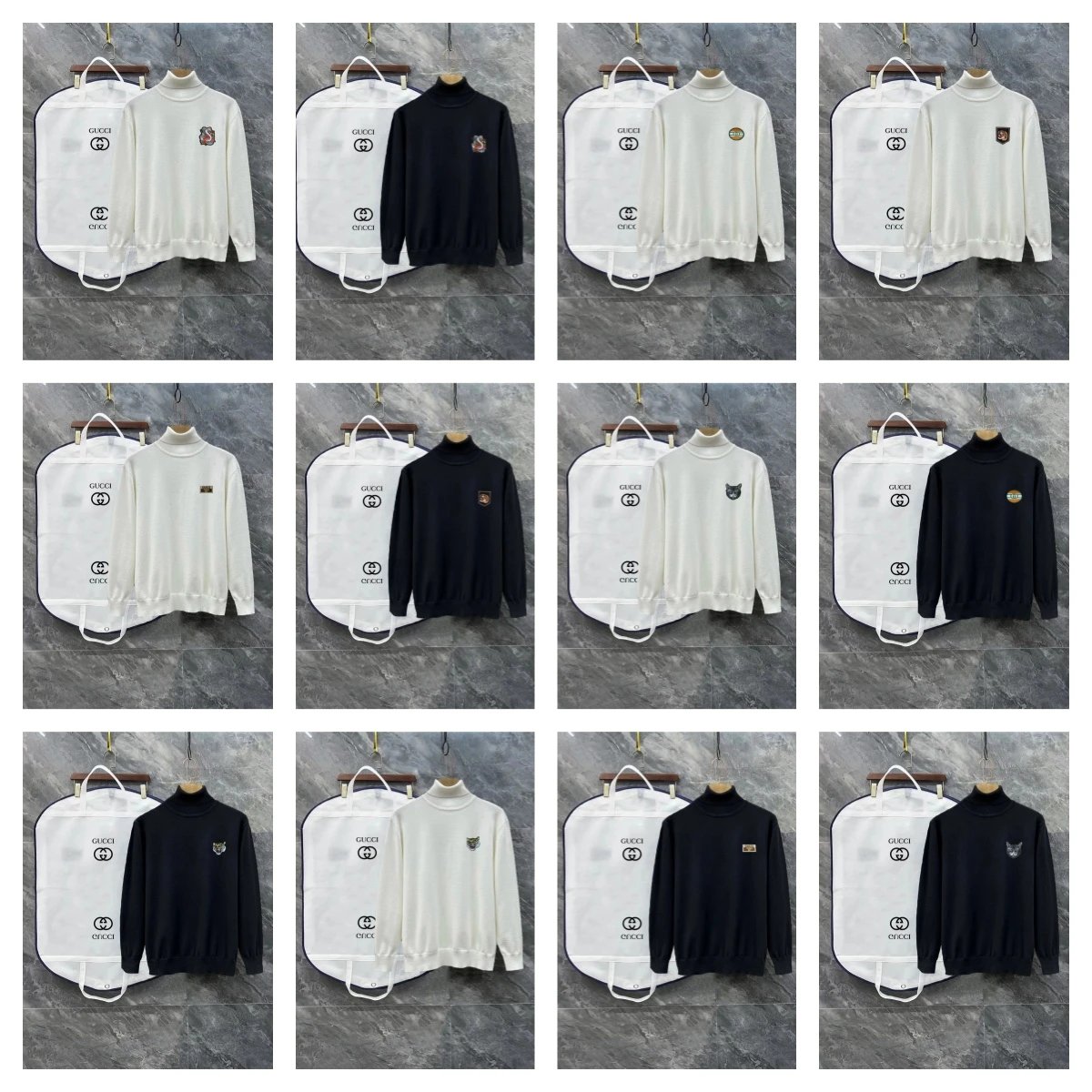 Gucci GG Embroidered Turtlenec