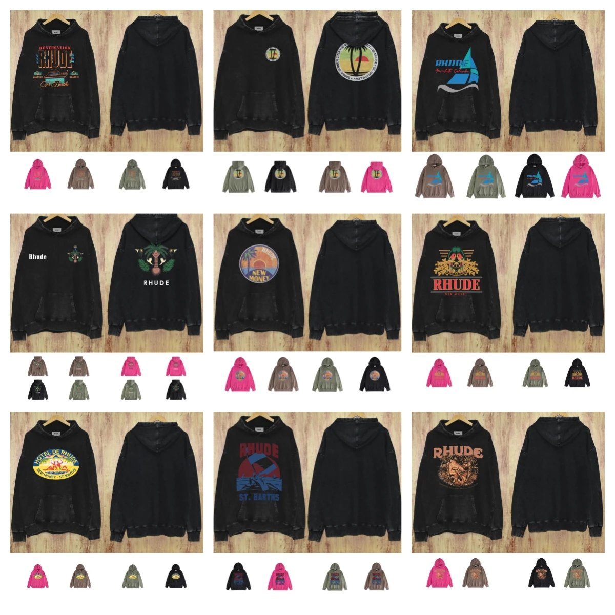 Rhude Vintage Wash Hoodie [40 