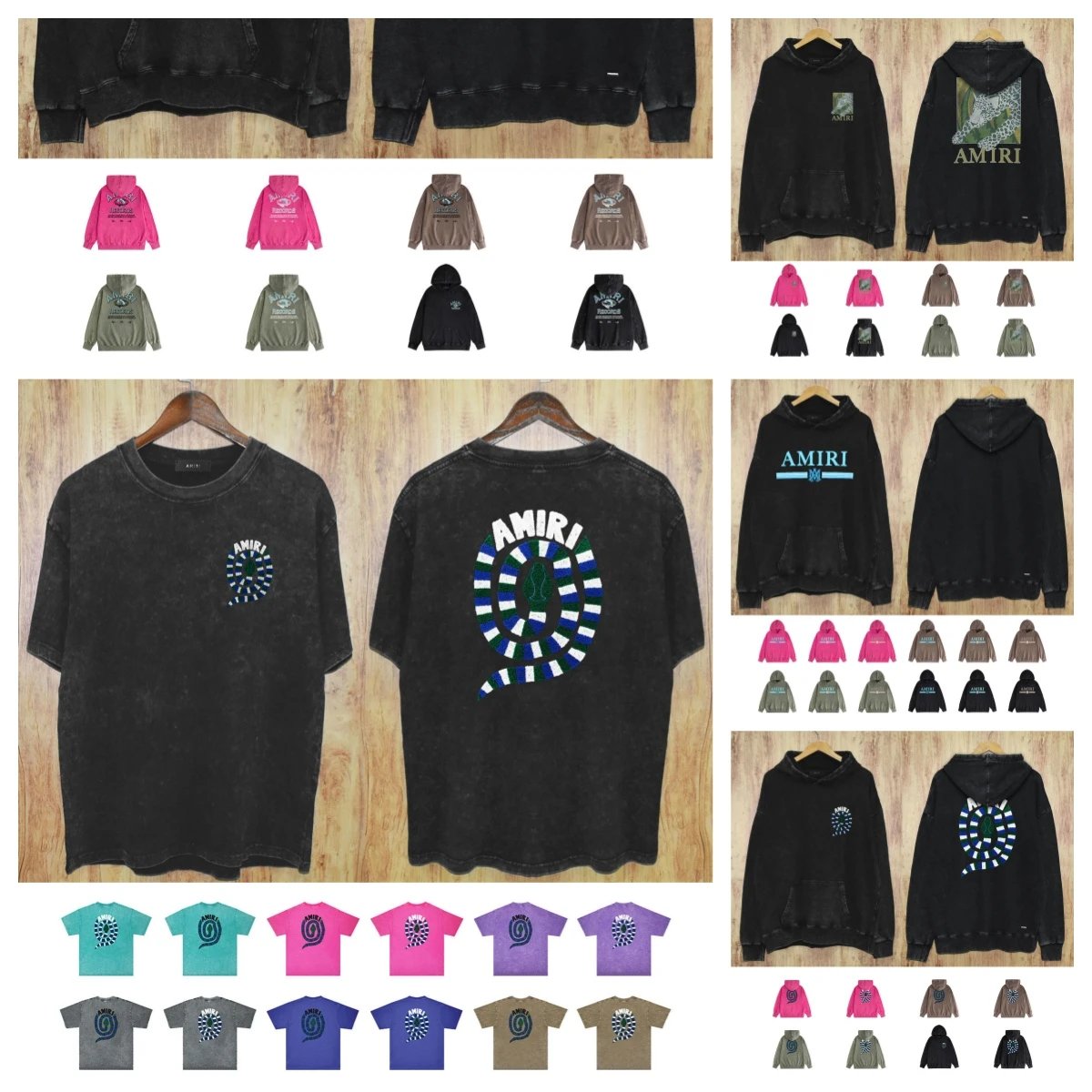AMIRI Snake Print Hoodies & T-