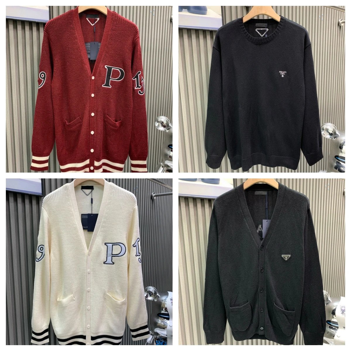 Prada Re-Nylon Knit Cardigan a
