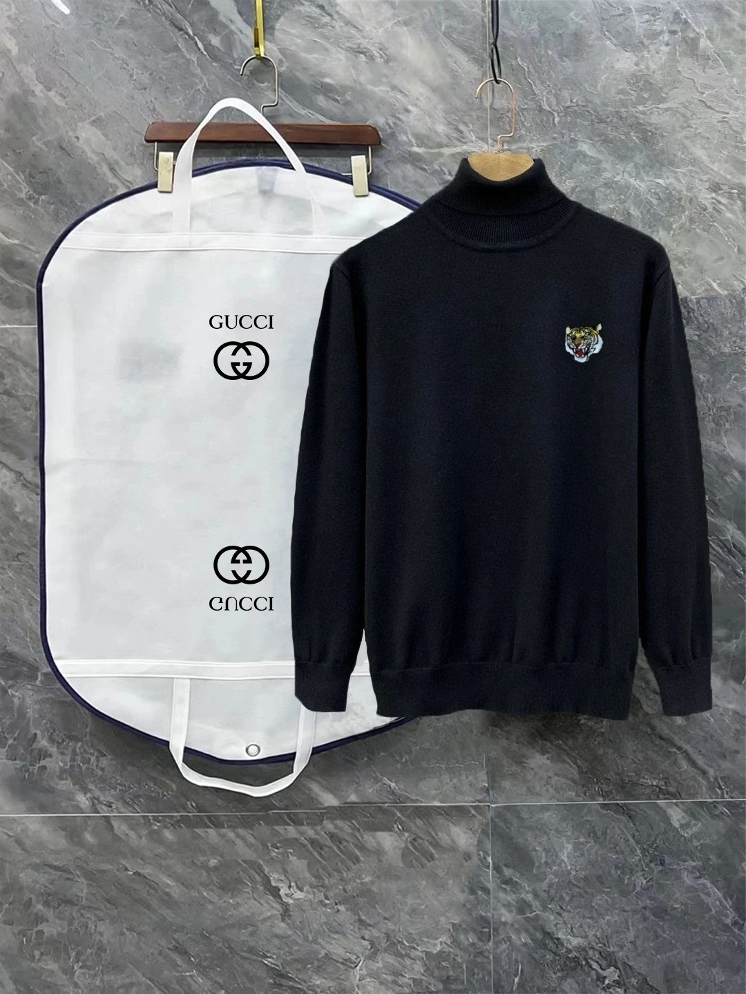 Gucci Knitwear Turtleneck with embroidered chest patch — 9