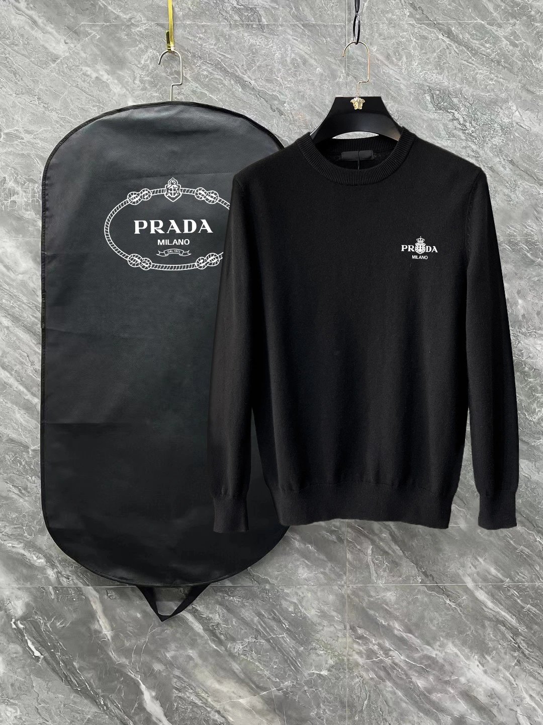 Prada Knitwear Logo Knit Sweaters — 6