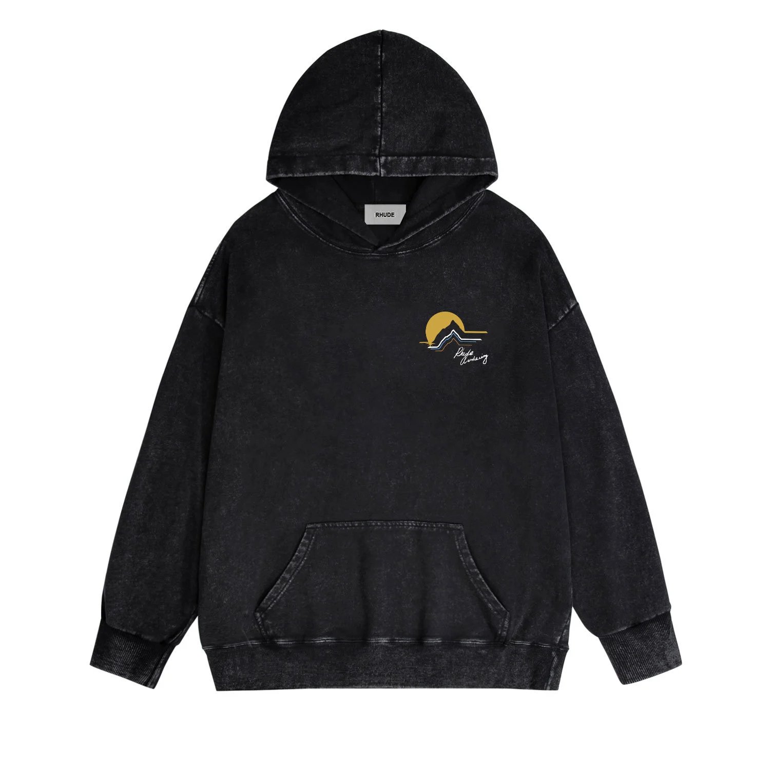 Rhude Hoodies & Sweatshirts Graphic pullover hoodie with kangaroo pocket — 35